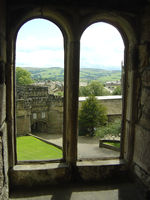 View over the courtyard of Skipton Castle